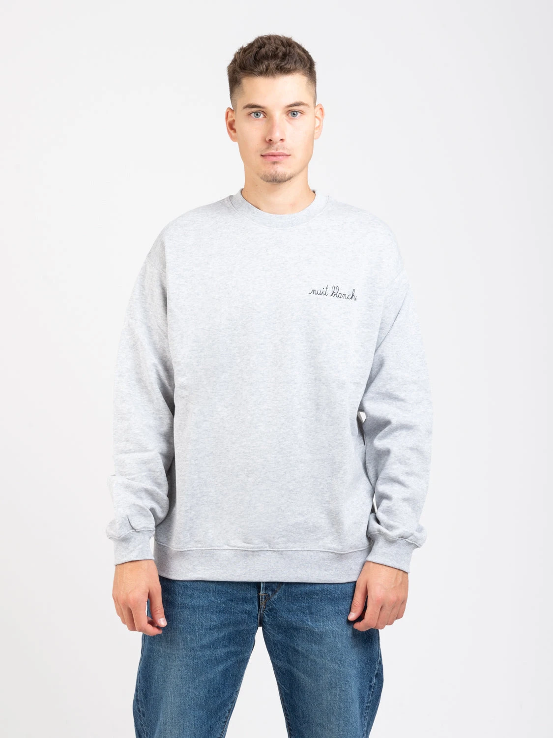 Maison Labiche Felpa Nuit Blanche Light Heather Grey 3 Maison Labiche Felpa Nuit Blanche Light Heather Grey