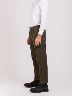 Pantaloni Cargo Verde Militare In Cotone