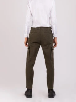 Pantaloni Cargo Verde Militare In Cotone -Obey Negozio myths pantaloni cargo verde militare in cotone3