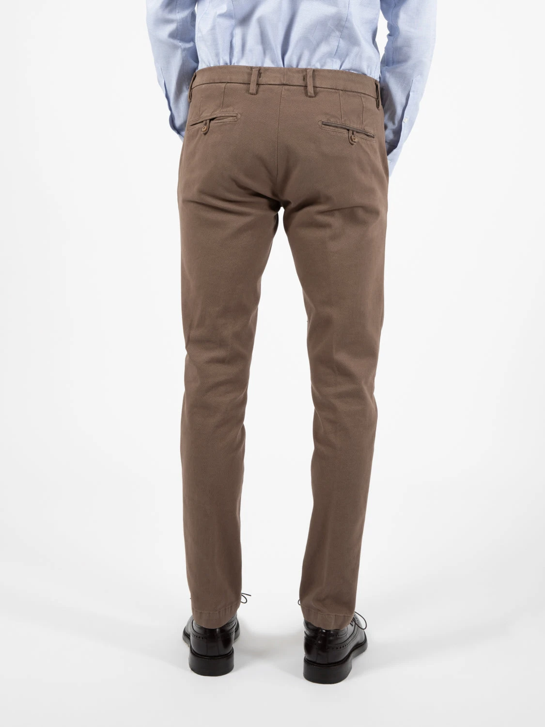 Pantaloni Slim Lavorato Marrone Chiaro 5 Pantaloni Slim Lavorato Marrone Chiaro - immagine 3