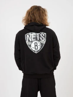 NEW ERA Felpa Brooklyn Nets NBA Infill Black -Obey Negozio new era felpa brooklyn nets nba infill black3