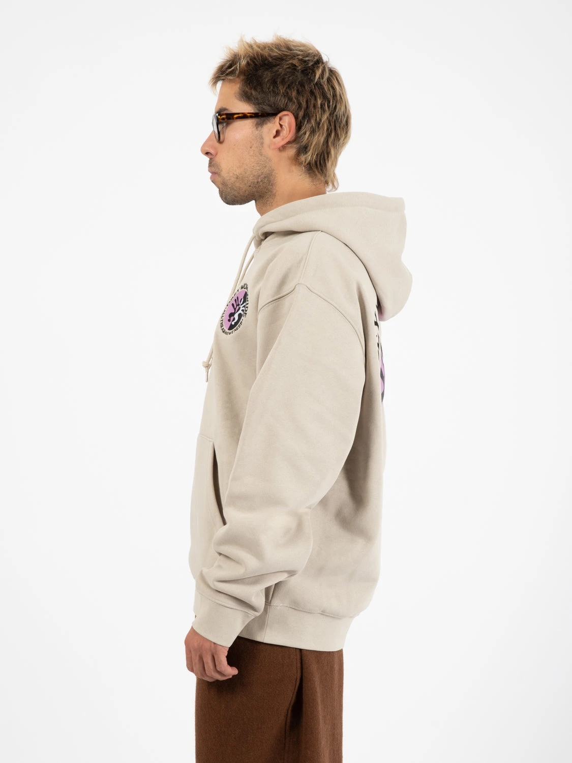 OBEY Felpa All Arms Hood Box Fit Premium Silver Grey 4 OBEY Felpa All Arms Hood Box Fit Premium Silver Grey - immagine 2