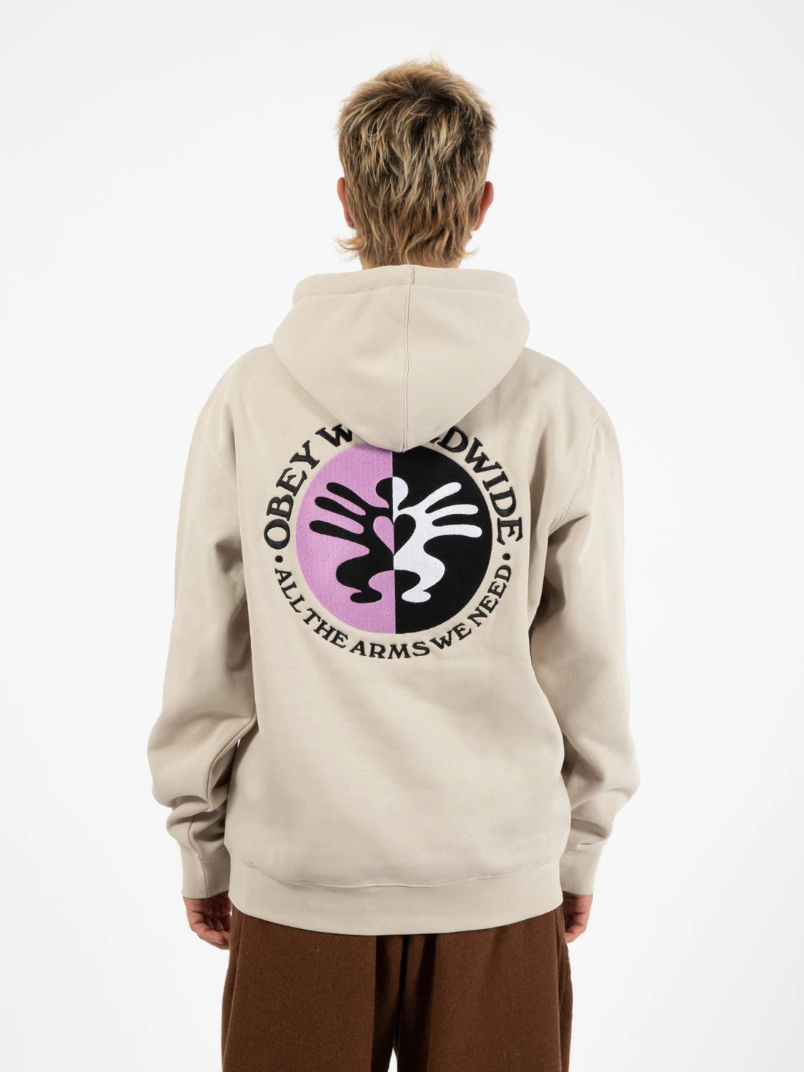 OBEY Felpa All Arms Hood Box Fit Premium Silver Grey 5 OBEY Felpa All Arms Hood Box Fit Premium Silver Grey - immagine 3