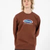 OBEY Felpa Crew Box Fit Premium Sepia 2 OBEY Felpa Crew Box Fit Premium Sepia -Obey Negozio obey felpa crew box fit premium sepia1