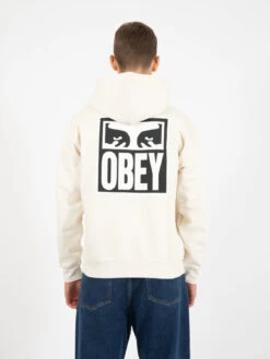 OBEY Felpa Eyes Icon Hood Fleece Unbleached -Obey Negozio obey felpa eyes icon hood fleece unbleached3