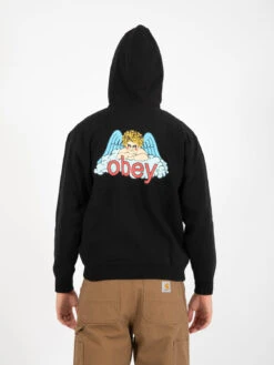 OBEY Felpa Heaven Angel Premium Zip Hooded Fleece Black 7 OBEY Felpa Heaven Angel Premium Zip Hooded Fleece Black -Obey Negozio obey felpa heaven angel premium zip hooded fleece black3