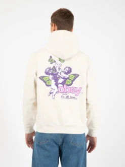 OBEY Felpa Its All Love Premium Hooded Fleece Unbleached -Obey Negozio obey felpa its all love premium hooded fleece unbleached3