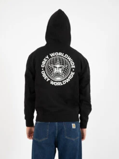 OBEY Felpa Worldwide Globe Premium Hooded Black 7 OBEY Felpa Worldwide Globe Premium Hooded Black -Obey Negozio obey felpa worldwide globe premium hooded black3