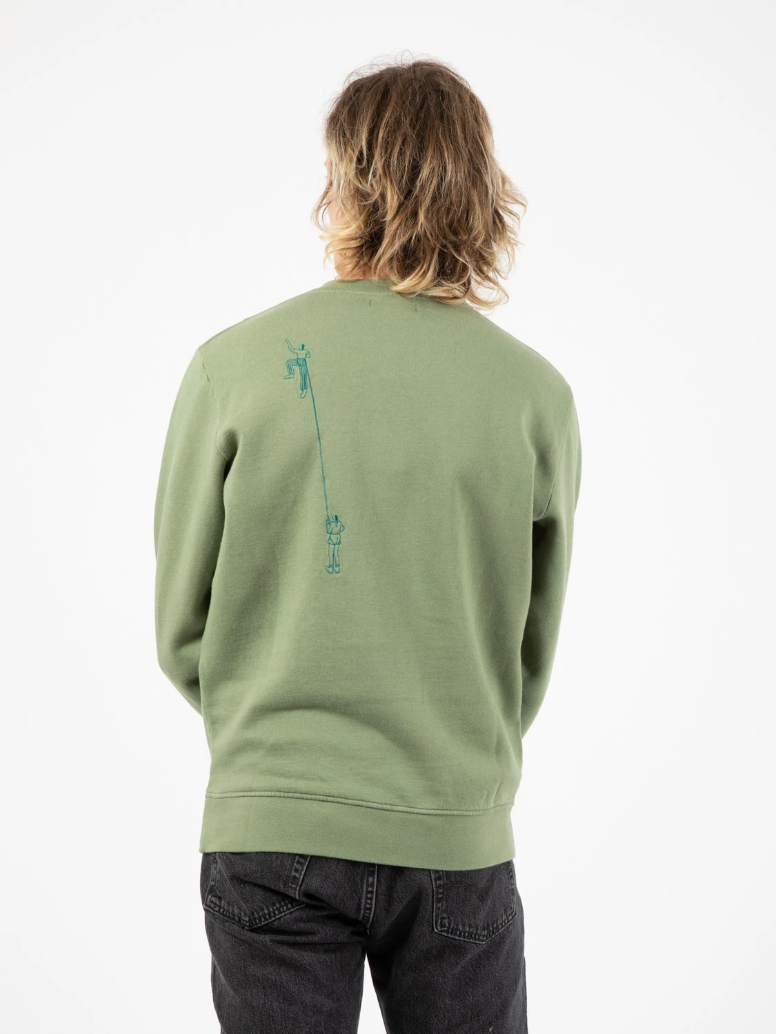 Felpa Climb Sage Green 5 Felpa Climb Sage Green - immagine 3