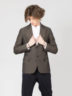 Blazer Taglio Vivo Cacao