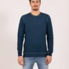 Felpa Girocollo Blu Bleached -Obey Negozio roberto collina felpa girocollo blu bleached1