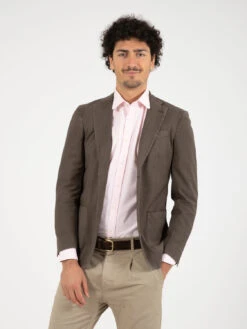 Obey Negozio 21 Blazer In Lana Vergine Fango