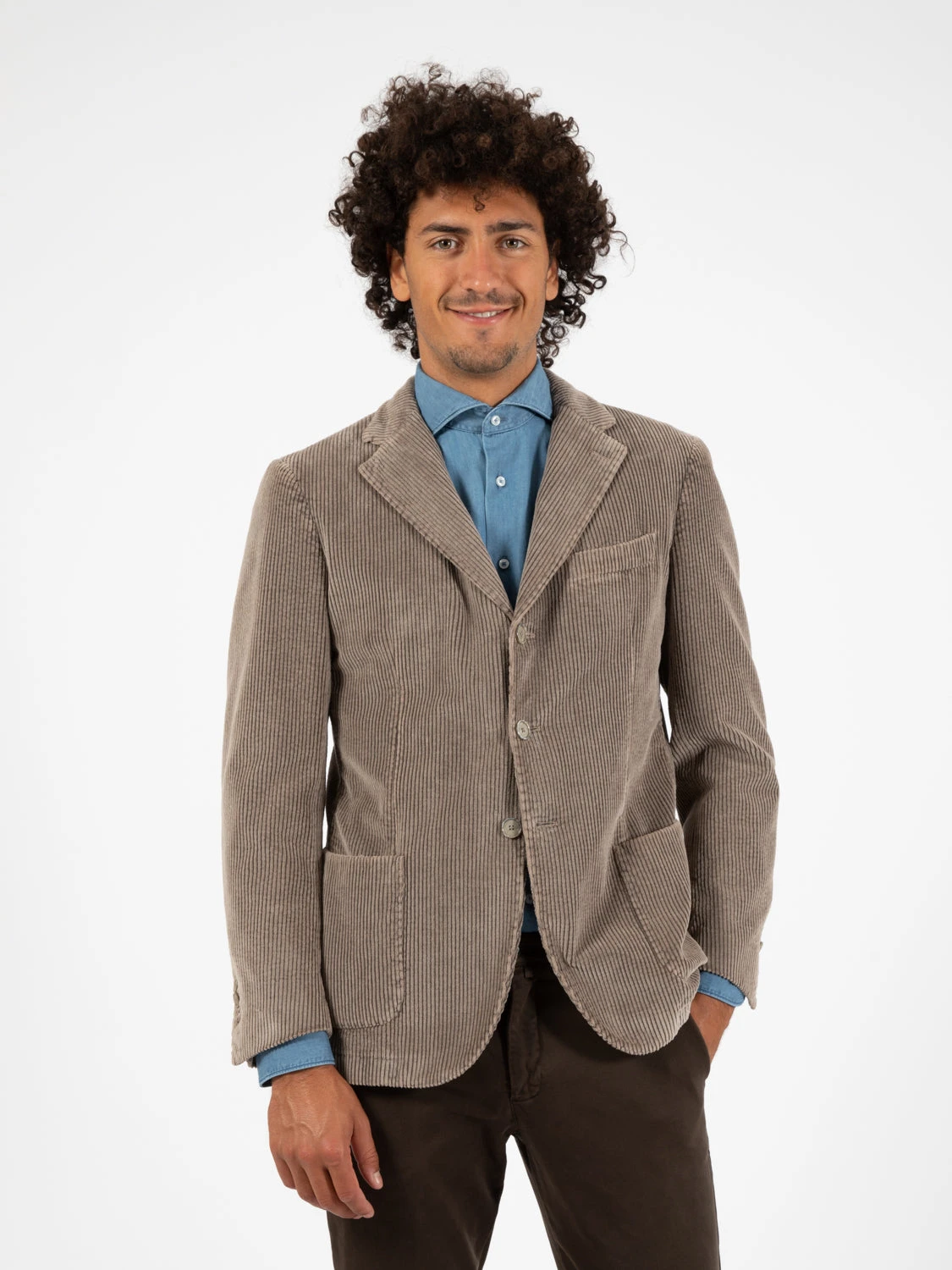 Blazer In Velluto Soft Touch Beige 3 Blazer In Velluto Soft Touch Beige