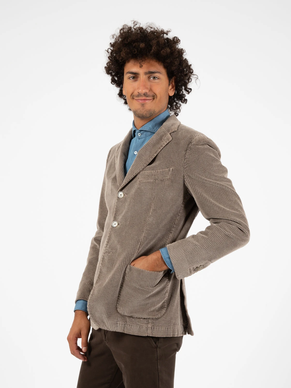 Blazer In Velluto Soft Touch Beige 4 Blazer In Velluto Soft Touch Beige - immagine 2