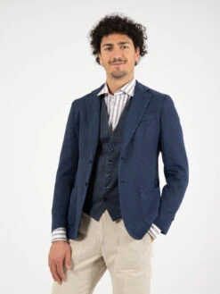 Blazer Monopetto Sfoderato Blu