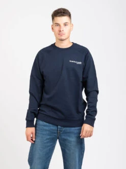 Scotch & Soda Felpa In Cotone Biologico Night Con Logo