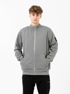 Felpa Fox Collo Alto Con Zip Smoke