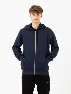 Felpa Hoodie Zane 0105 Con Zip Navy