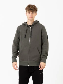 Felpa Hoodie Zane 2026 Con Zip Army