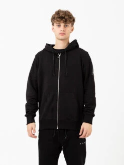 Felpa Hoodie Zane 2026 Con Zip Black