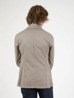 Blazer In Cotone Lavato Fango -Obey Negozio stimm blazer in cotone lavato fango3
