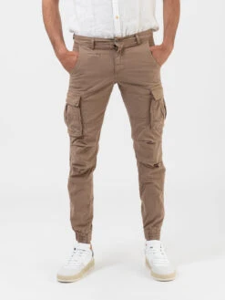 Pantaloni Cargo In Cotone Fango