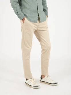 Pantaloni Chino Con Pinces Ecru -Obey Negozio stimm pantaloni chino con pinces ecru5