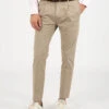 Pantaloni Chino Con Pinces Tortora