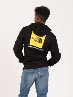 The North Face Felpa Hoodie Box Nero / Giallo -Obey Negozio the north face felpa hoodie box nero giallo3