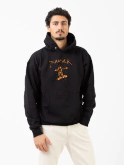 Thrasher Felpa Hoodie Gonz Black / Orange