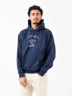 Thrasher Felpa Hoodie Gonz Navy / White