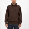Felpa Half Zip Sweatshirt Brown -Obey Negozio universal works felpa half zip sweatshirt brown1
