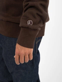 Felpa Half Zip Sweatshirt Brown -Obey Negozio universal works felpa half zip sweatshirt brown4