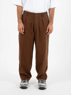 Pantaloni Oxford In Lana Cumino