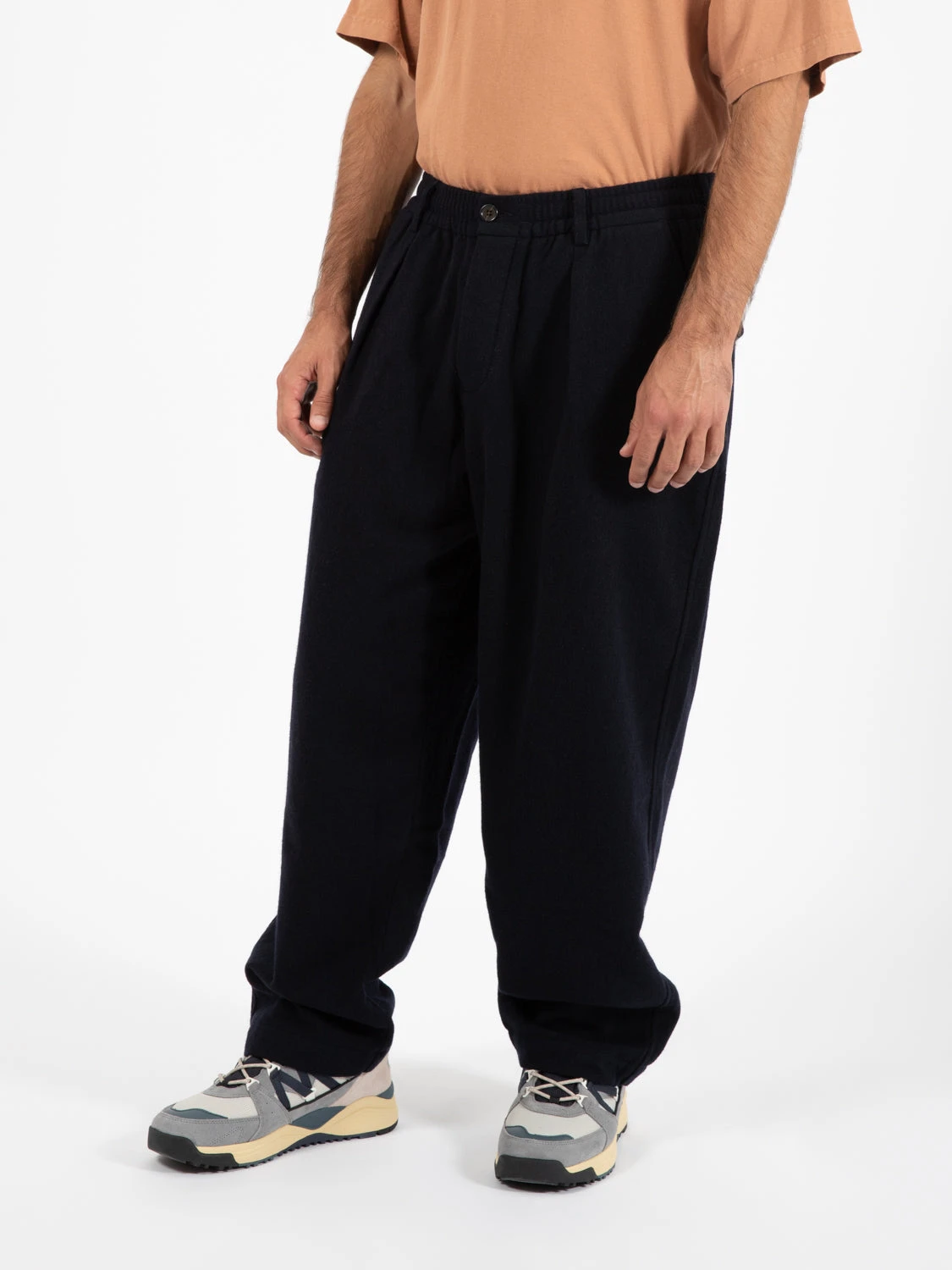 Pantaloni Oxford In Lana Navy 3 Pantaloni Oxford In Lana Navy