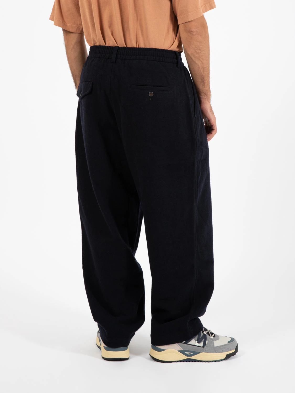 Pantaloni Oxford In Lana Navy 4 Pantaloni Oxford In Lana Navy - immagine 2